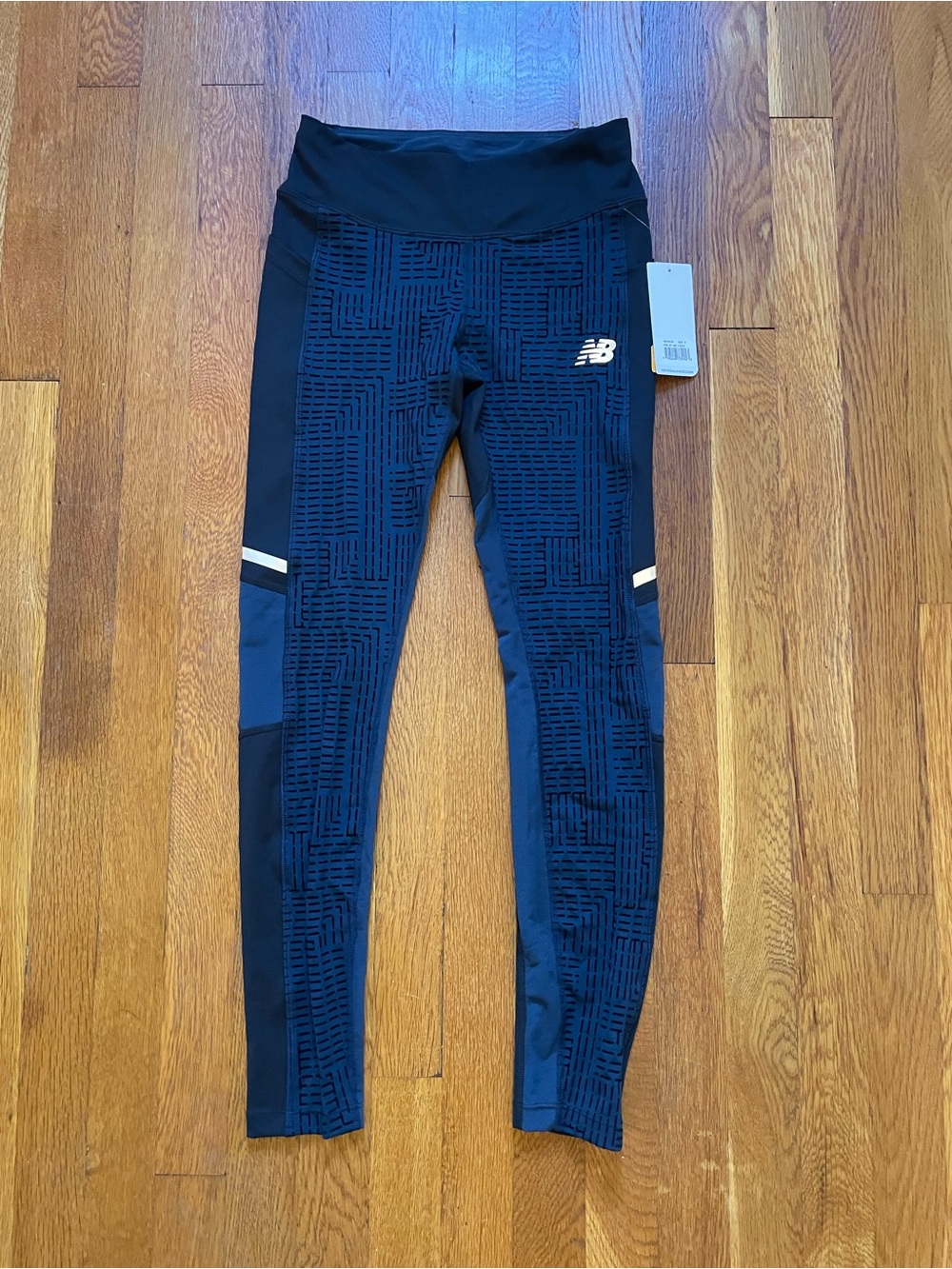 New Balance Navy Reflective Panel Leggings